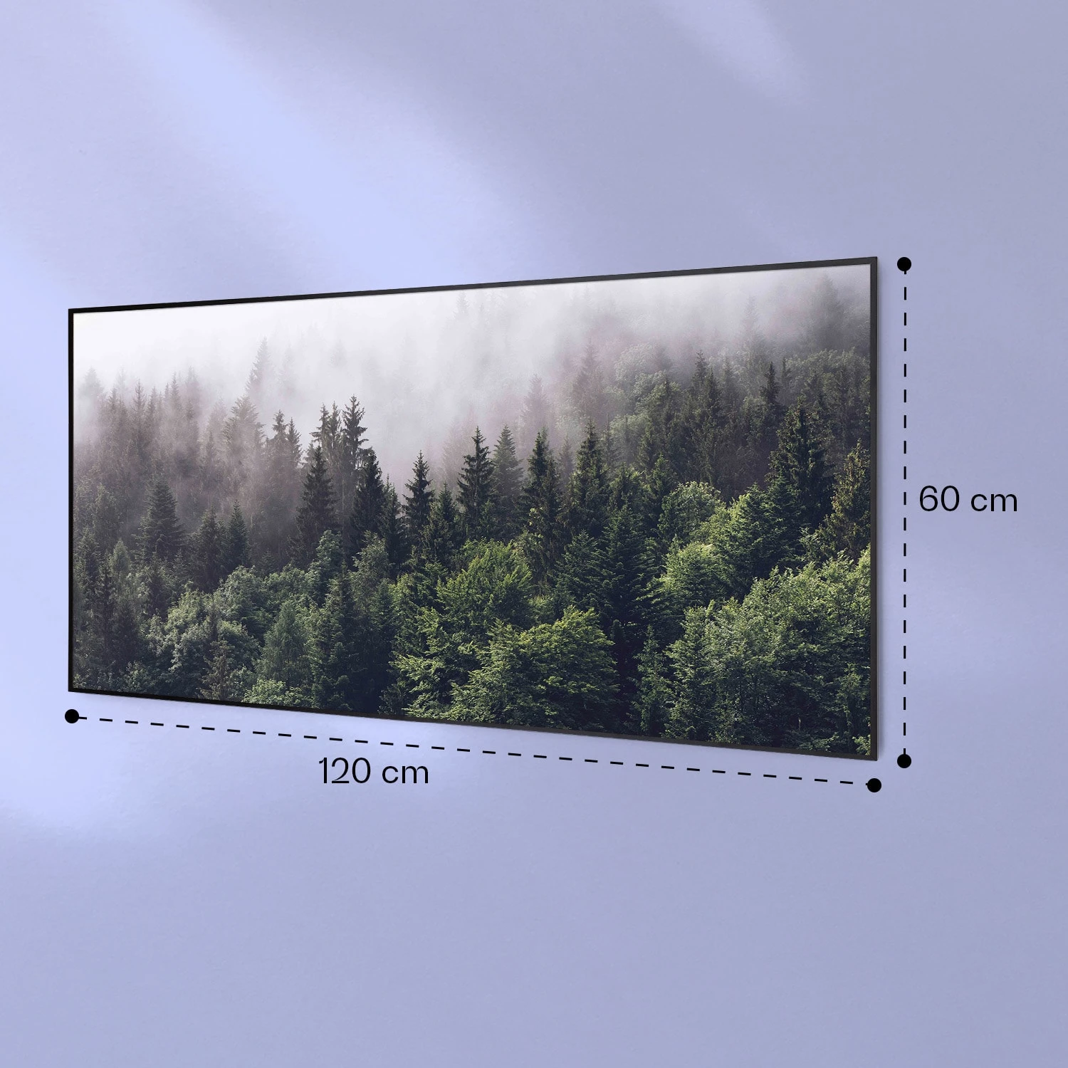 Wonderwall Air Art Smart Infrarotheizung Wald 120x60cm 700W – Bild 7