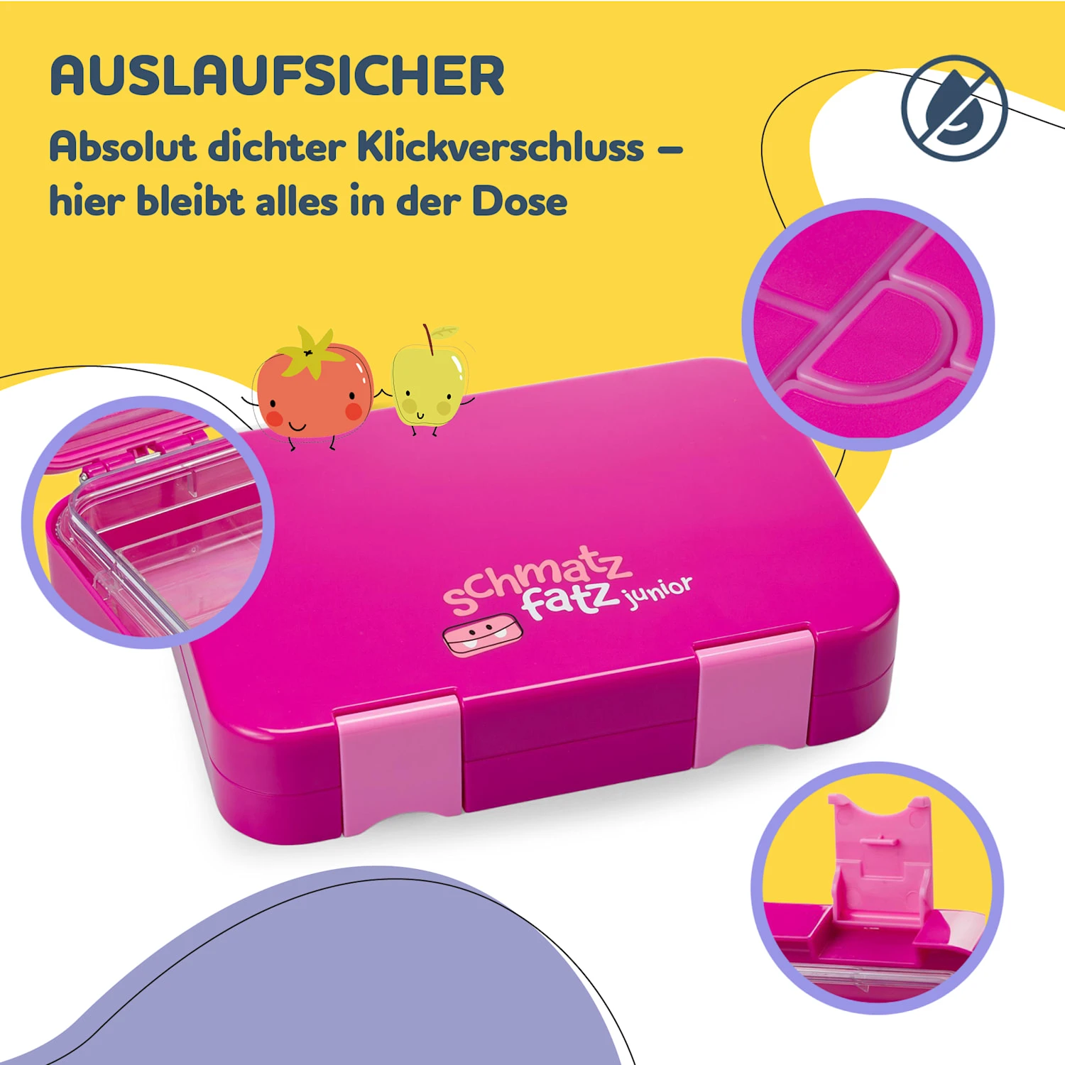 Schmatzfatz Junior Lunchbox 6 Fächer 21,3 X 15 X 4,5 Cm (BxHxT) – Bild 3