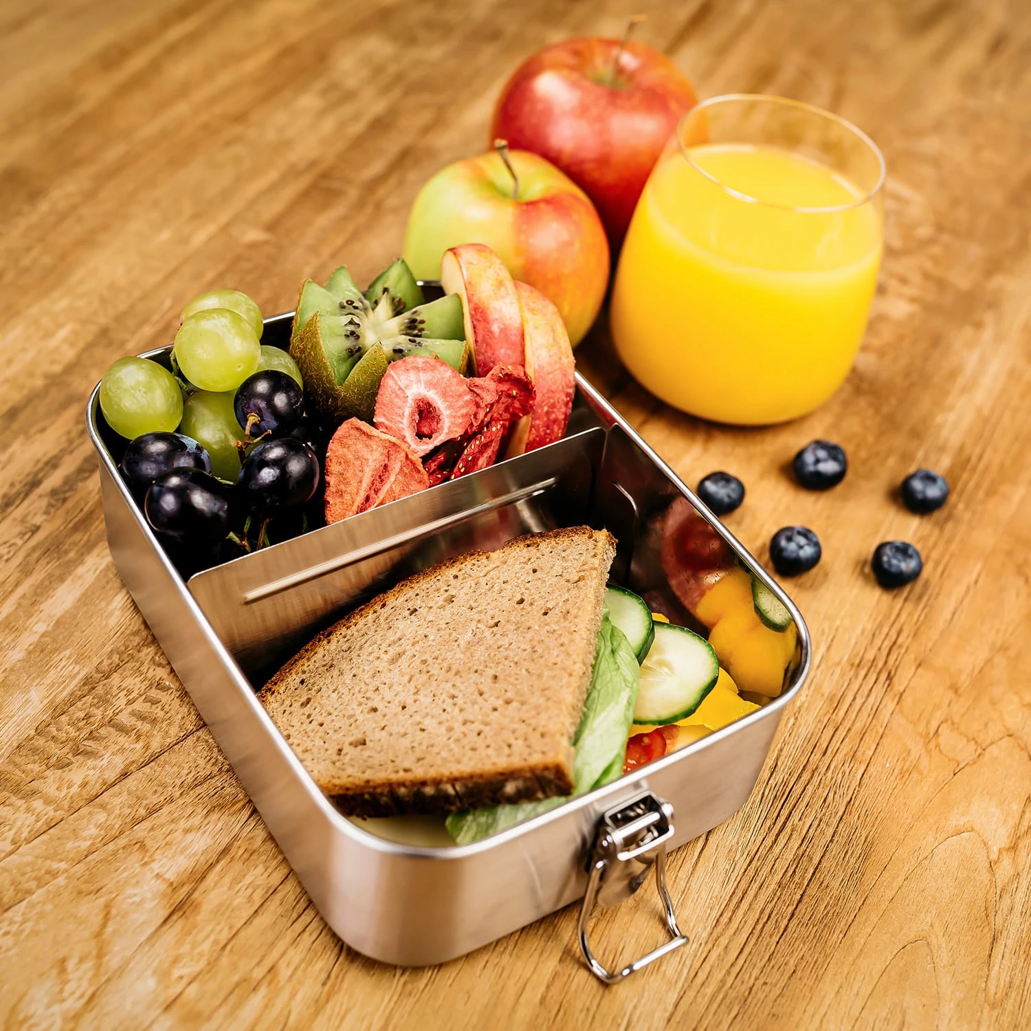 Schmatzfatz Eco Lunchbox 1200ml 19,5 X 14,5 X 6,5 Cm (BxHxT) Edelstahl – Bild 5