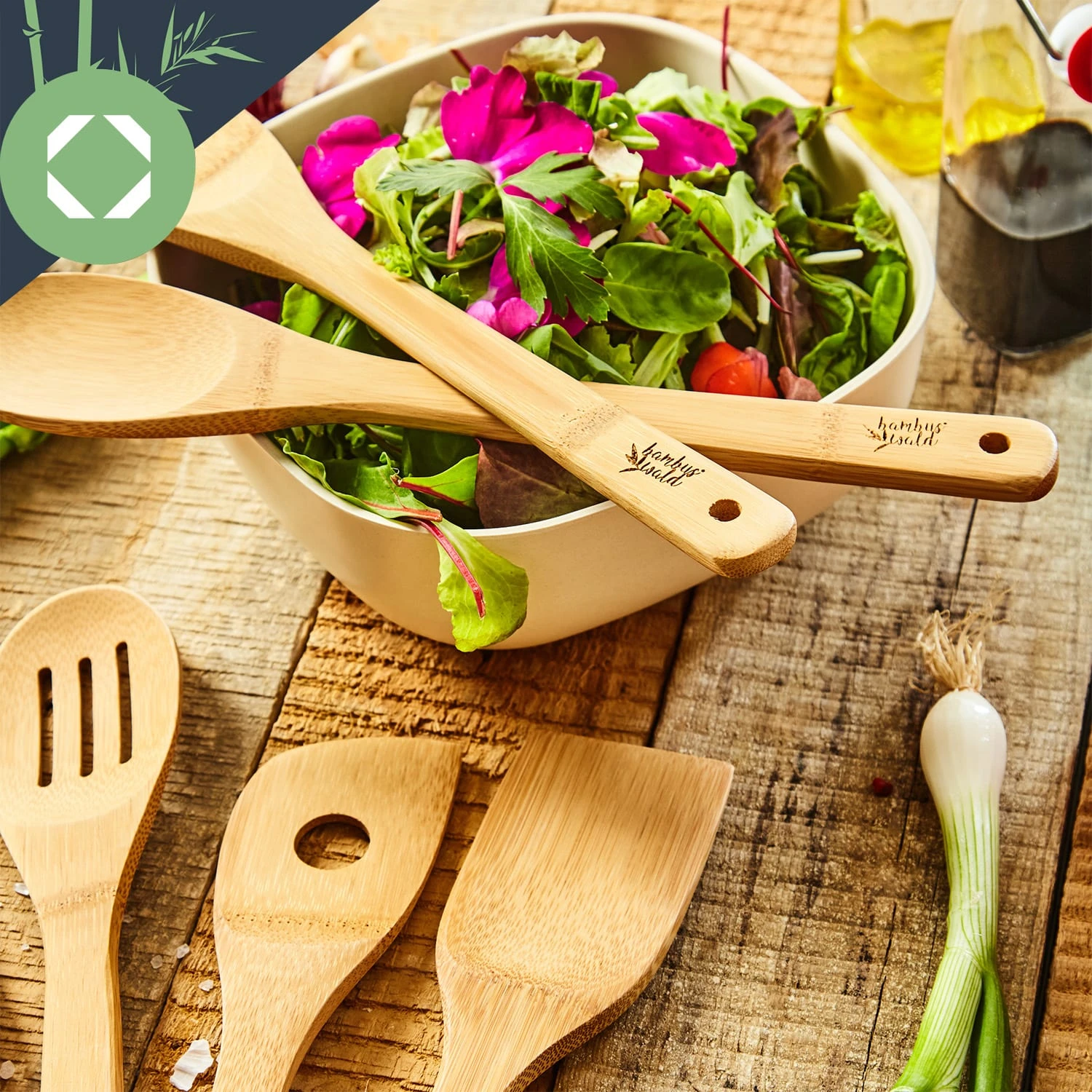 Kochlöffelset Mit Aufbewahrungsbox 6er Set Nachhaltig Leicht Bambus – Bild 4