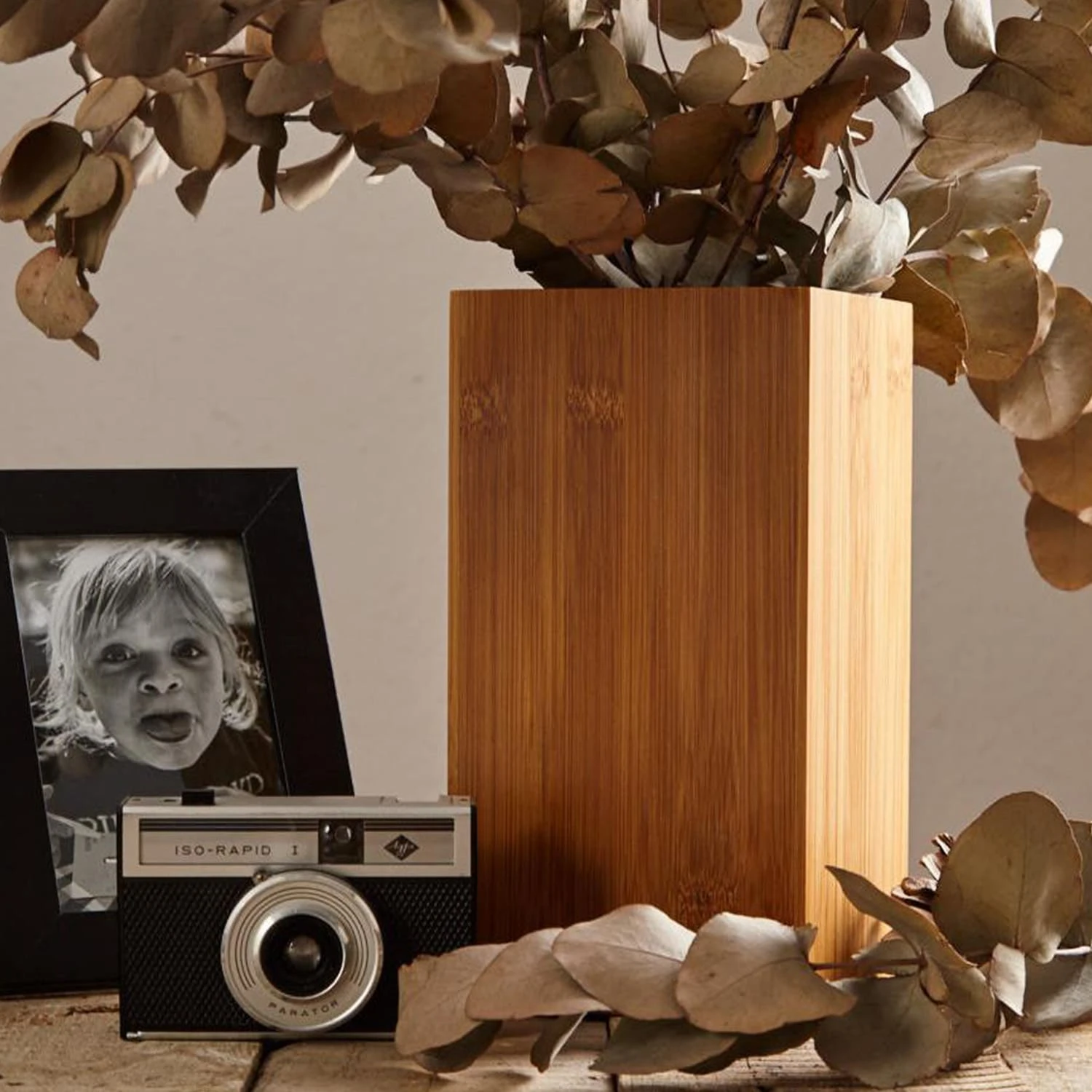 Utensilienhalter Quadratisch 12 X 23 X 12 Cm (BxHxT) Bambus – Bild 4