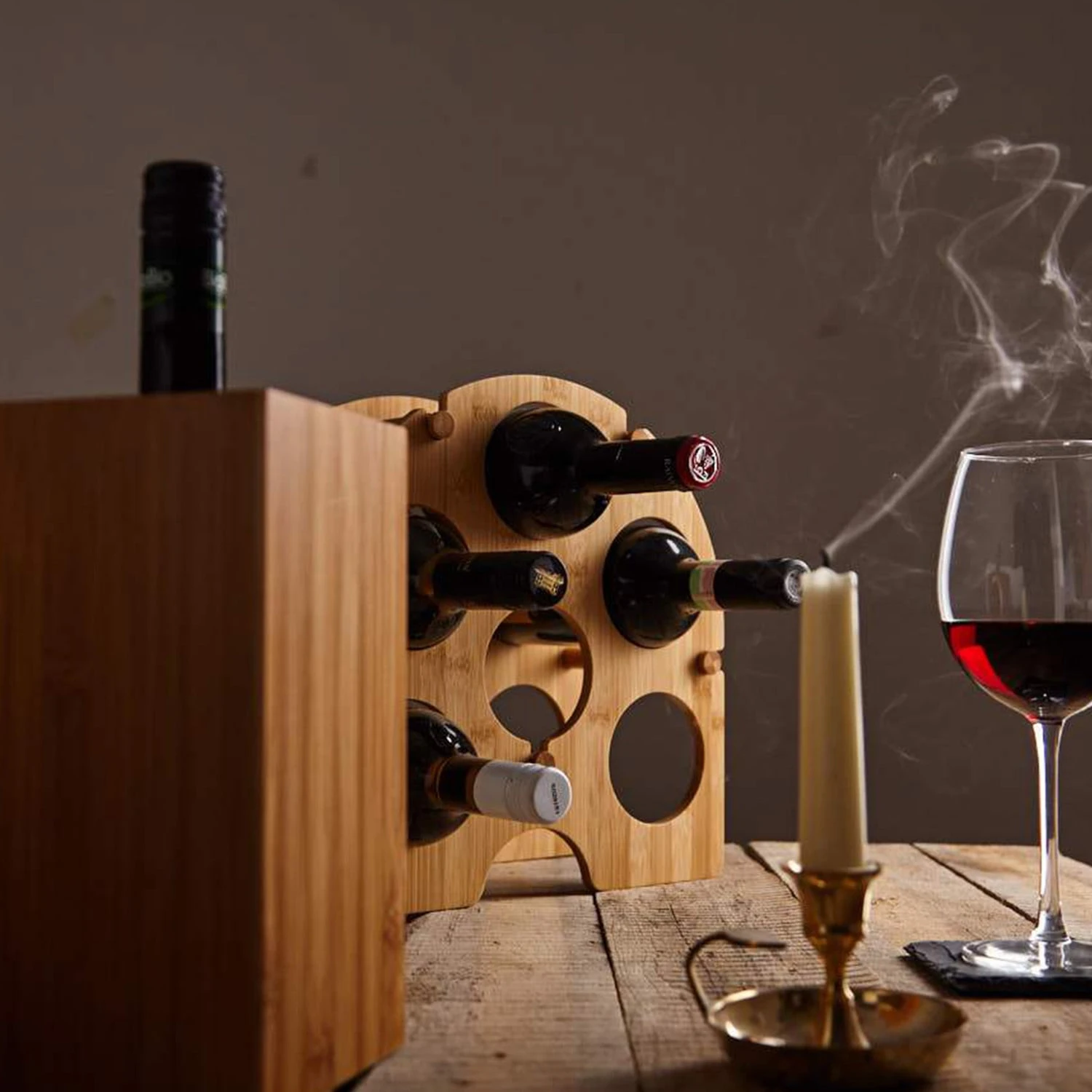 Utensilienhalter Quadratisch 12 X 23 X 12 Cm (BxHxT) Bambus – Bild 7