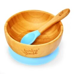 Kindergeschirr Mit Bambusschale Und Löffel 400 Ml Inkl. Saugnapf Ø: 13,7 Cm