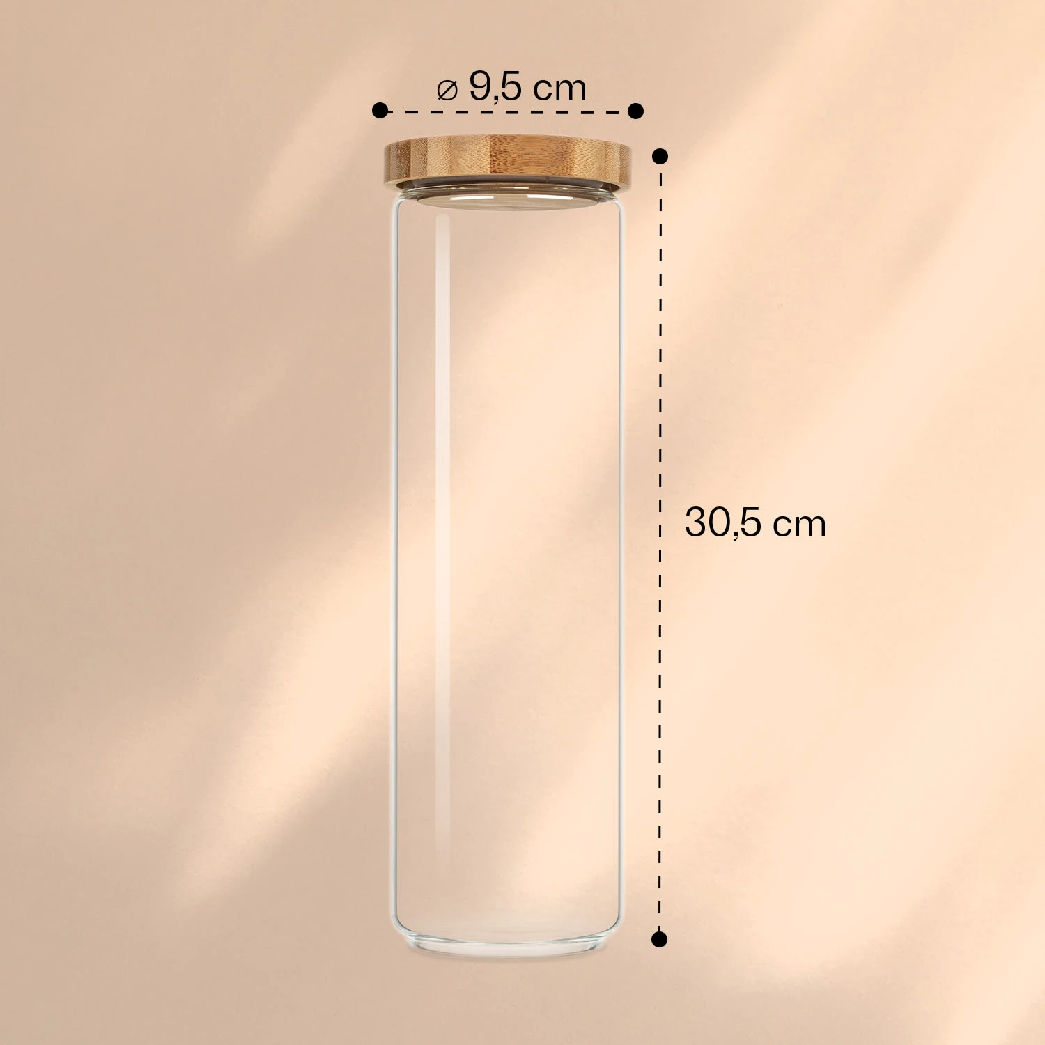 Stapelglas Mit Bambusdeckel 1700 Ml Stapelbar Luftdicht – Bild 6