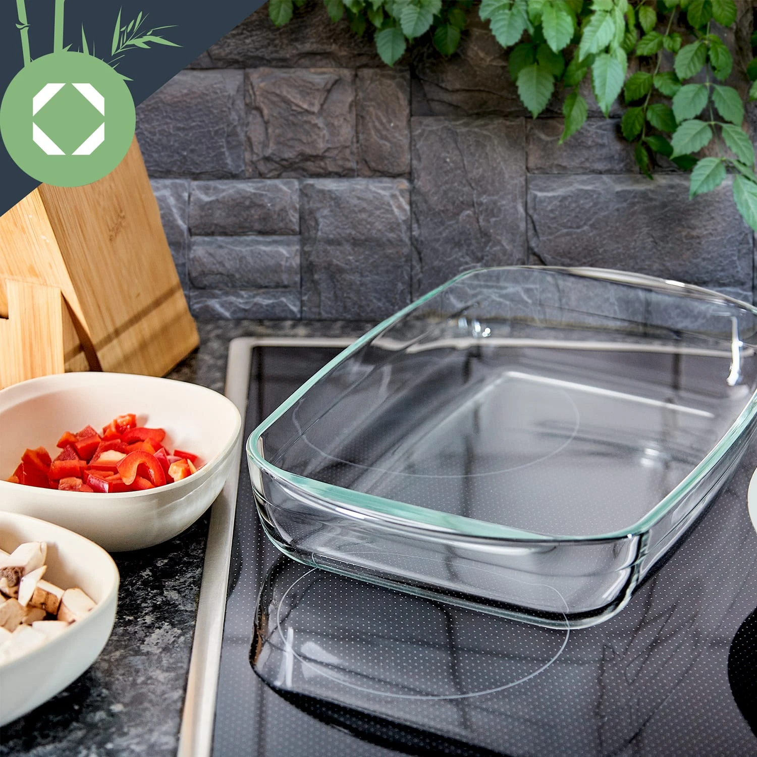 Ofenform 3er-Set Inhalt 3600 Ml 2600 Ml 1600 Ml Glas Backofenfest – Bild 4