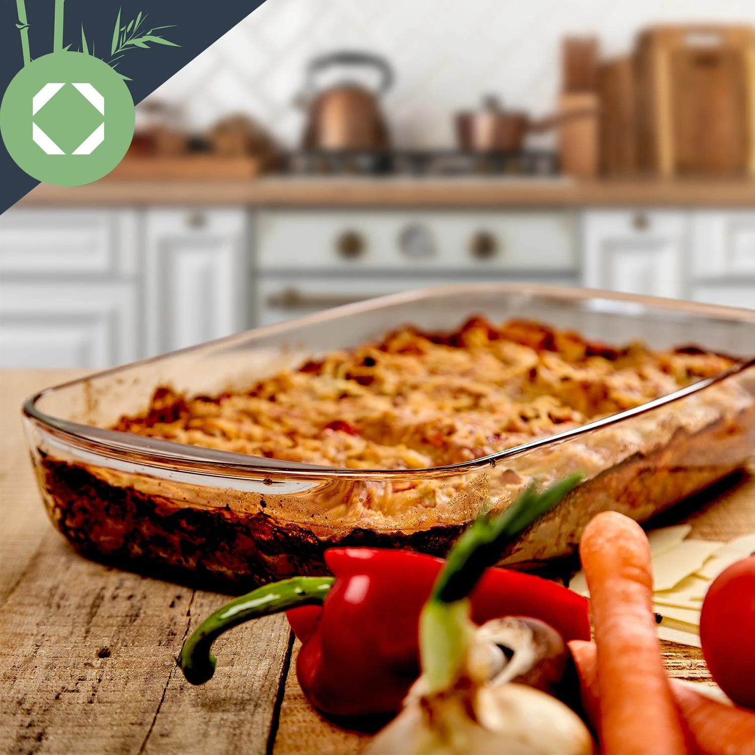 Ofenform 3er-Set Inhalt 3600 Ml 2600 Ml 1600 Ml Glas Backofenfest – Bild 6