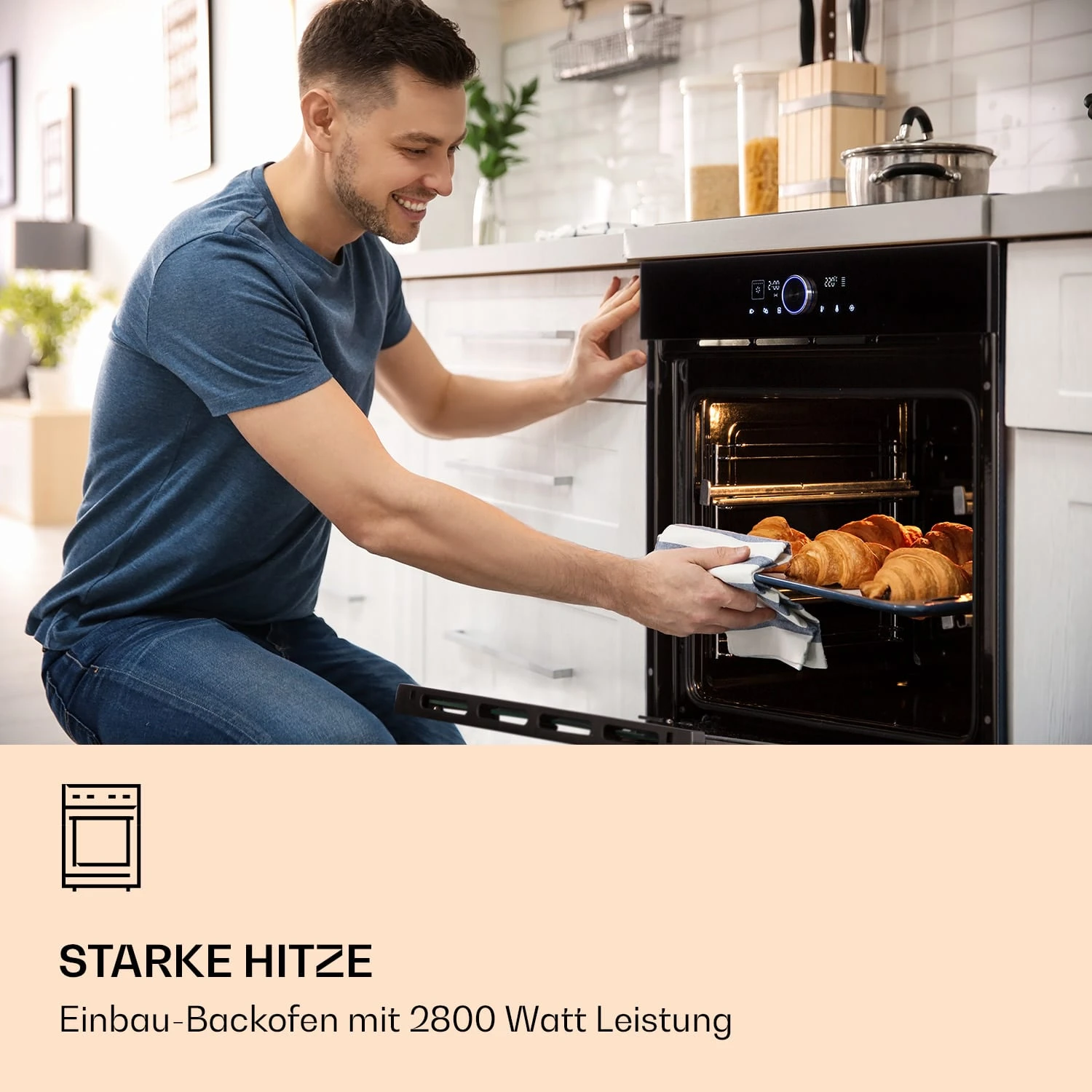 Illuminosa Smart Einbaubackofen 2800W 11 Funktionen App-Steuerung – Bild 2