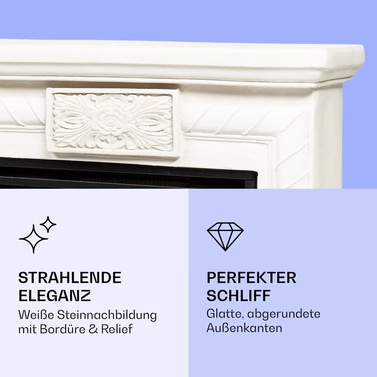 Frosty Peak Elektrischer Kamin 1800 W 10 Bis 30 °C Fernbedienung – Bild 3