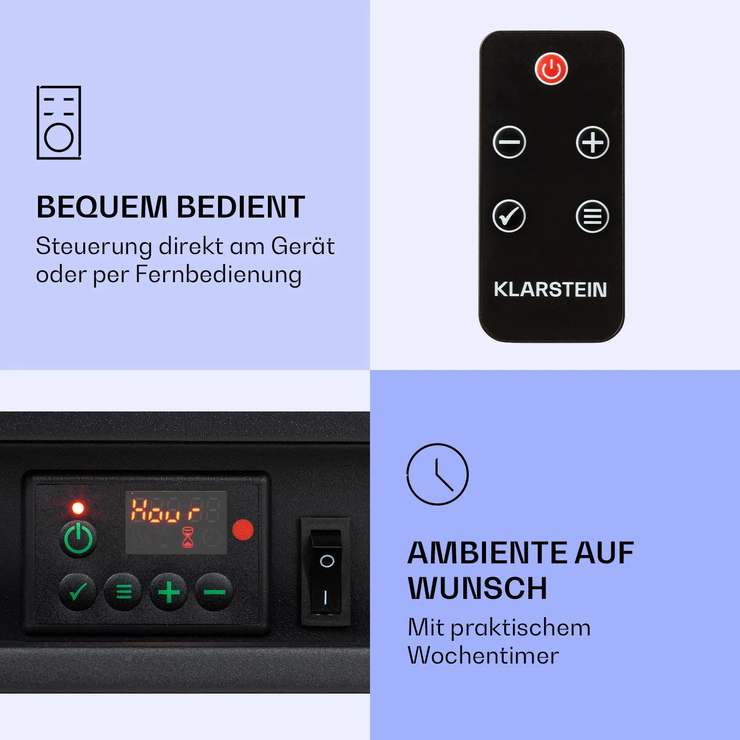 Nevis Peak Elektrischer Kamin 1800 W Heizfunktion 10 Bis 30 °C Fernbedienung – Bild 6