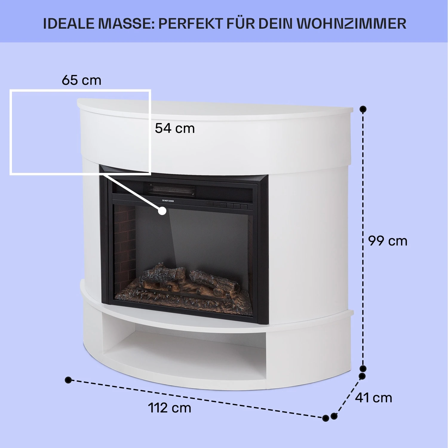 Loloru Elektrokamin Heizlüfter 900/1800W Wochentimer Fernbedienung – Bild 5