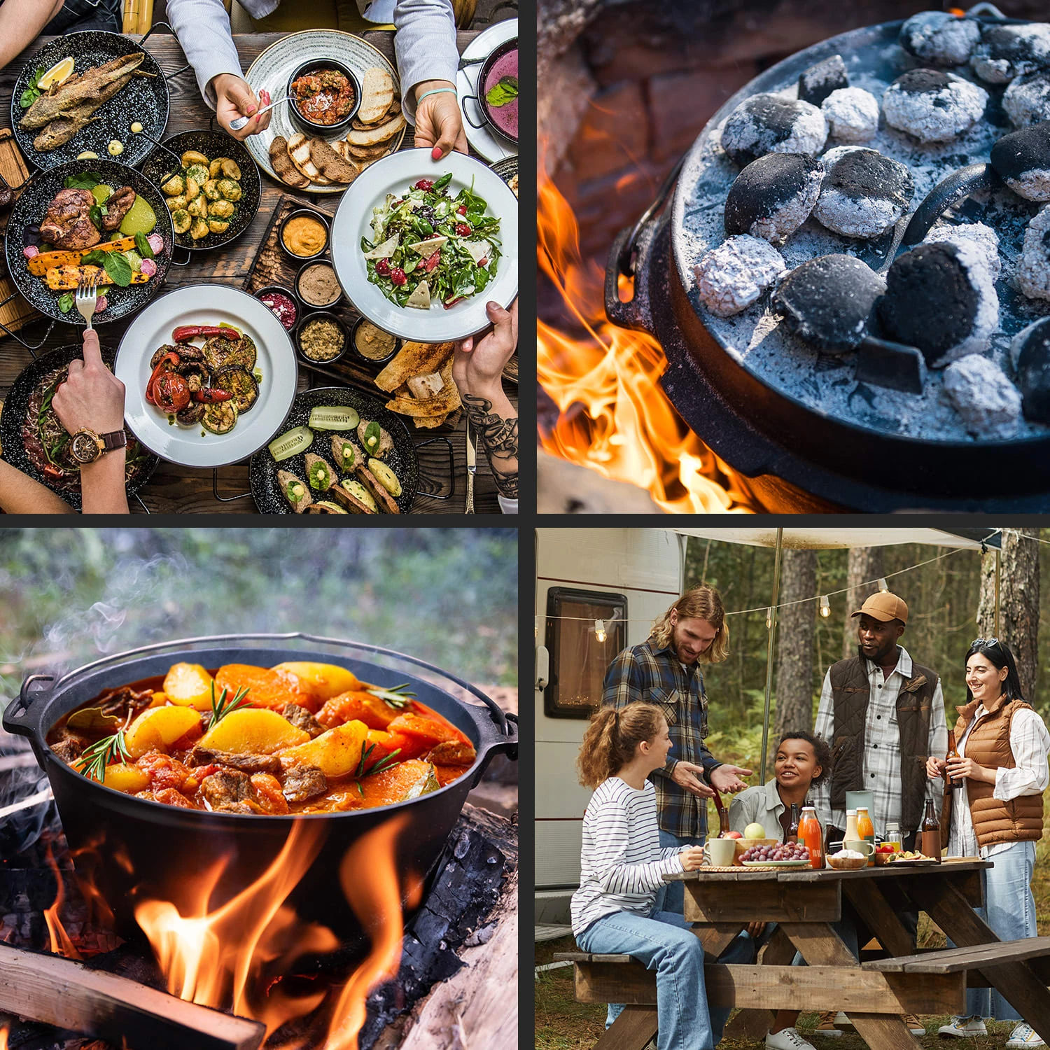 Guernsey Premium Dutch Oven 9.0 BBQ-Topf Gusseisen Standfüße Größe L / 9 Qt – Bild 5