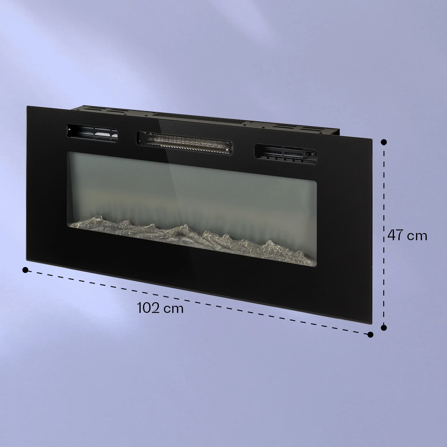 Galeras Elektrischer Wand- Und Einbaukamin 1800 W LED 3 Farben Timer – Bild 8