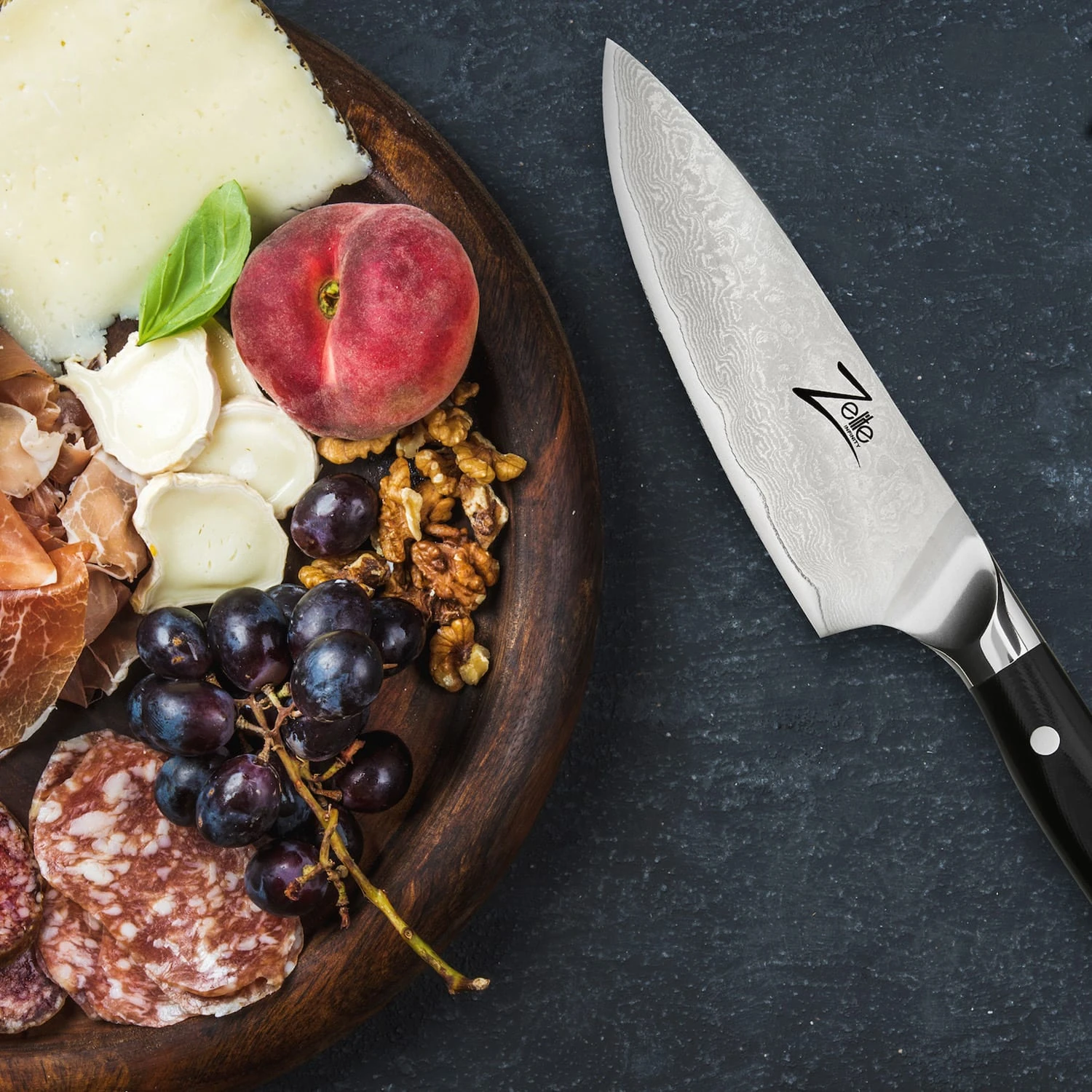 Alpha-Royal Japanese Serie 6" Chefkochmesser Damaszener-Stahl – Bild 3