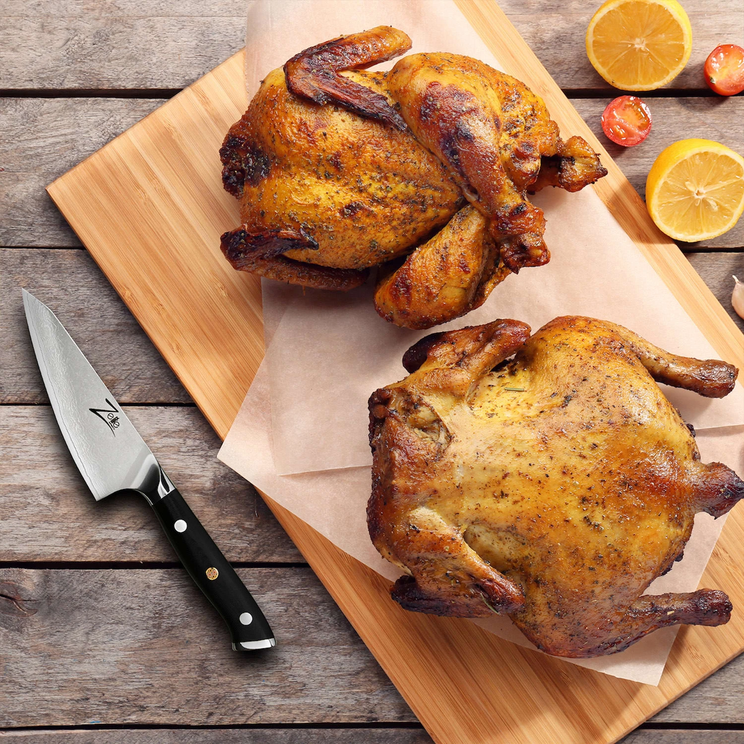 Alpha-Royal Japanese Serie 4,5" Honesuki Messer Damaszener-Stahl – Bild 4