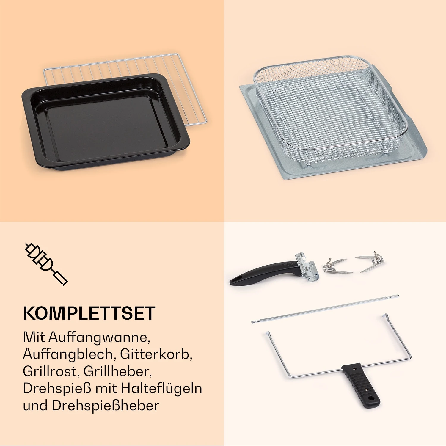 Prime Air Heißluftfritteuse 1500W 23l Timer 8 Programme – Bild 6