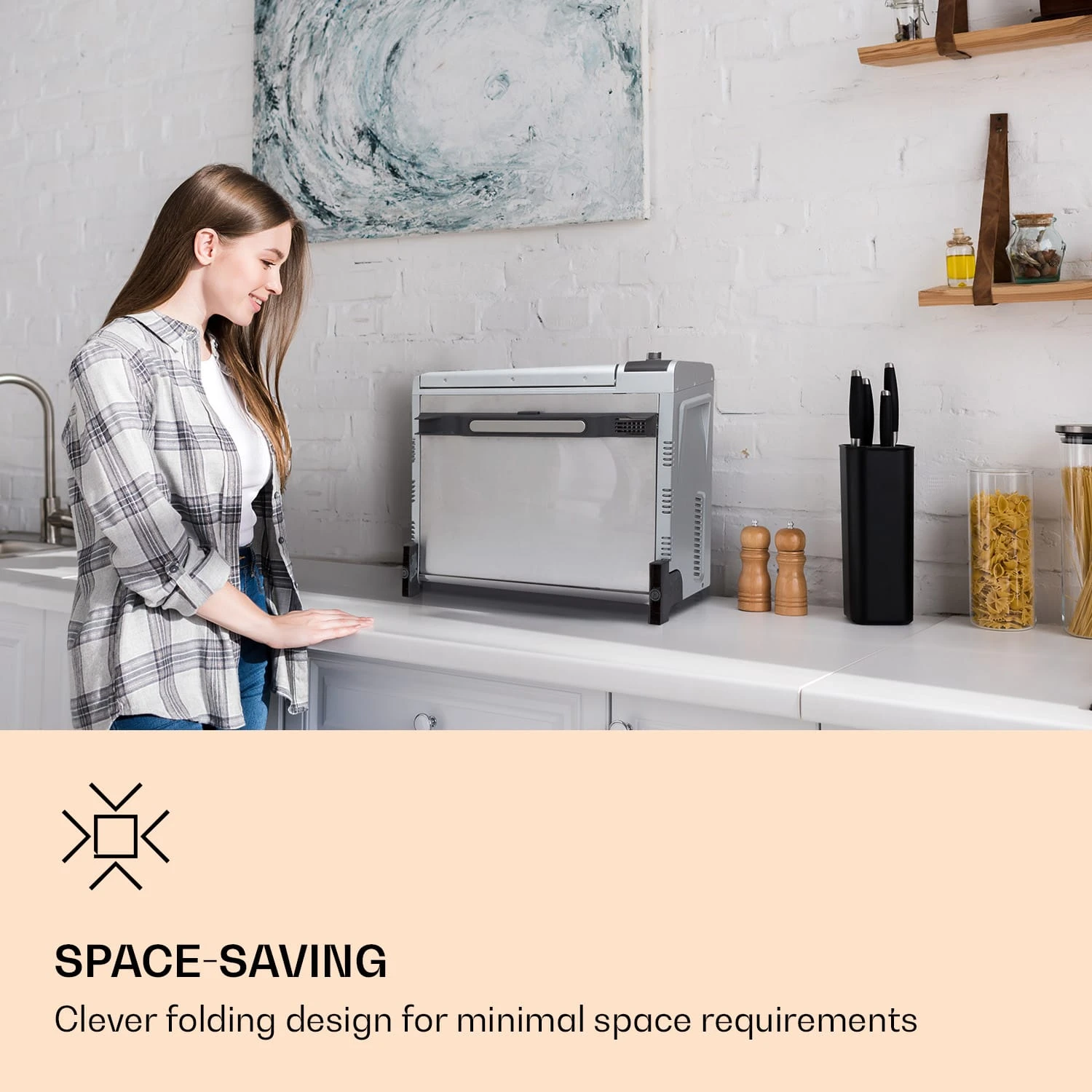 Vita-Crisp Heißluftfritteuse 1700W 10L 8 Funktionen Platzsparend – Bild 3