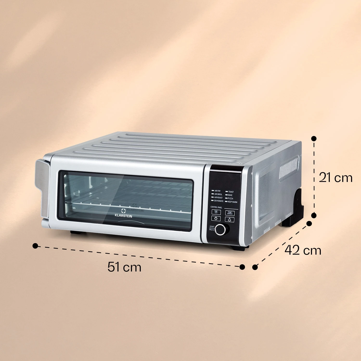 Vita-Crisp Heißluftfritteuse 1700W 10L 8 Funktionen Platzsparend – Bild 7