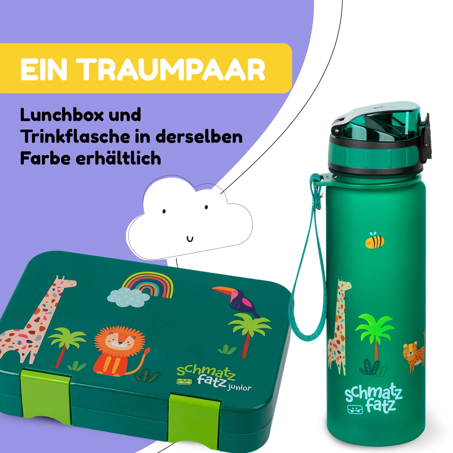 Schmatzfatz Trinkflasche Sportflasche 500 Ml 24 Cm Tritan – Bild 7