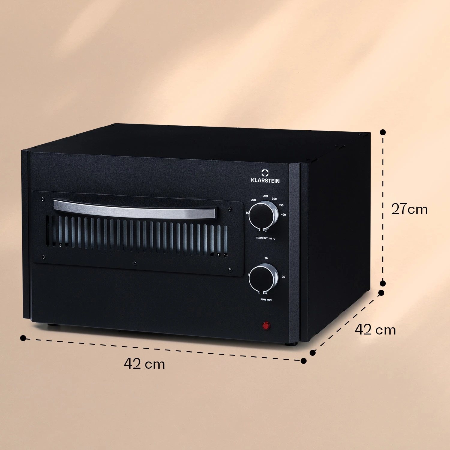 Arezzo Pizza-Ofen Herausnehmbarer Pizza-Stein Stahlgehäuse 1770 W 160 - 400 °C – Bild 6