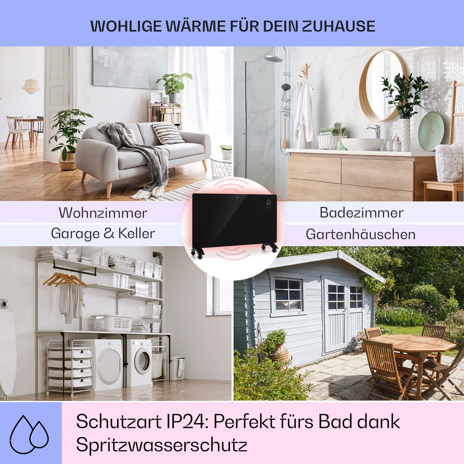 Bansin Crystal Smart Konvektions-Heizgerät 2500W 5 - 50 °C App-Steuerung – Bild 5