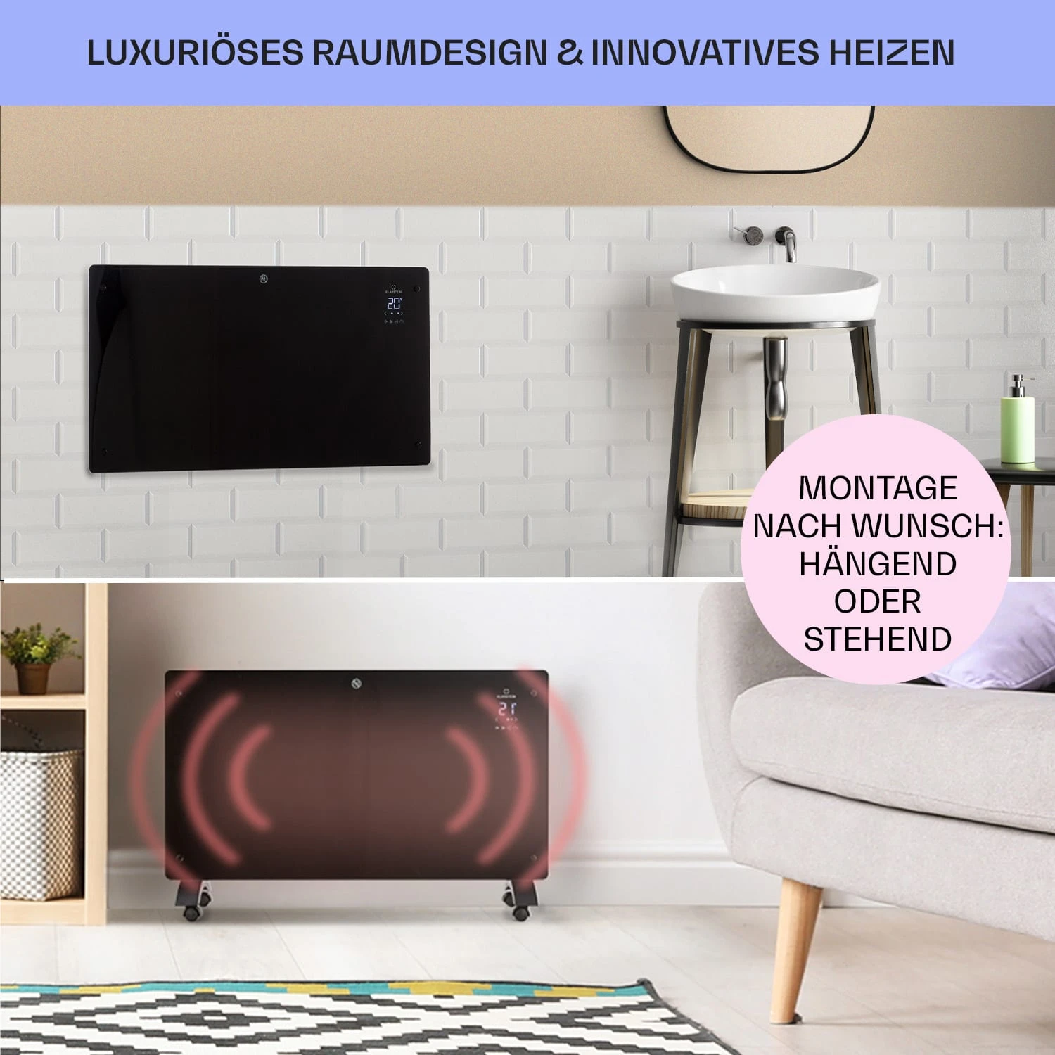 Bansin Crystal Smart Konvektions-Heizgerät 2500W 5 - 50 °C App-Steuerung – Bild 7