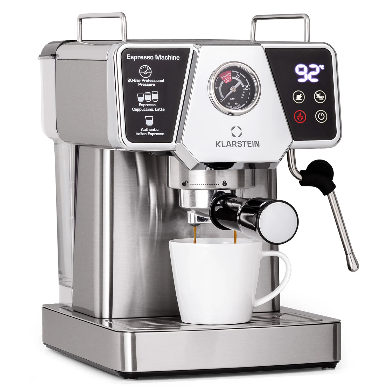 Libeica Espressomaschine 19 Bar Ca. 10 Tassen 1,8 Liter Milchschaum