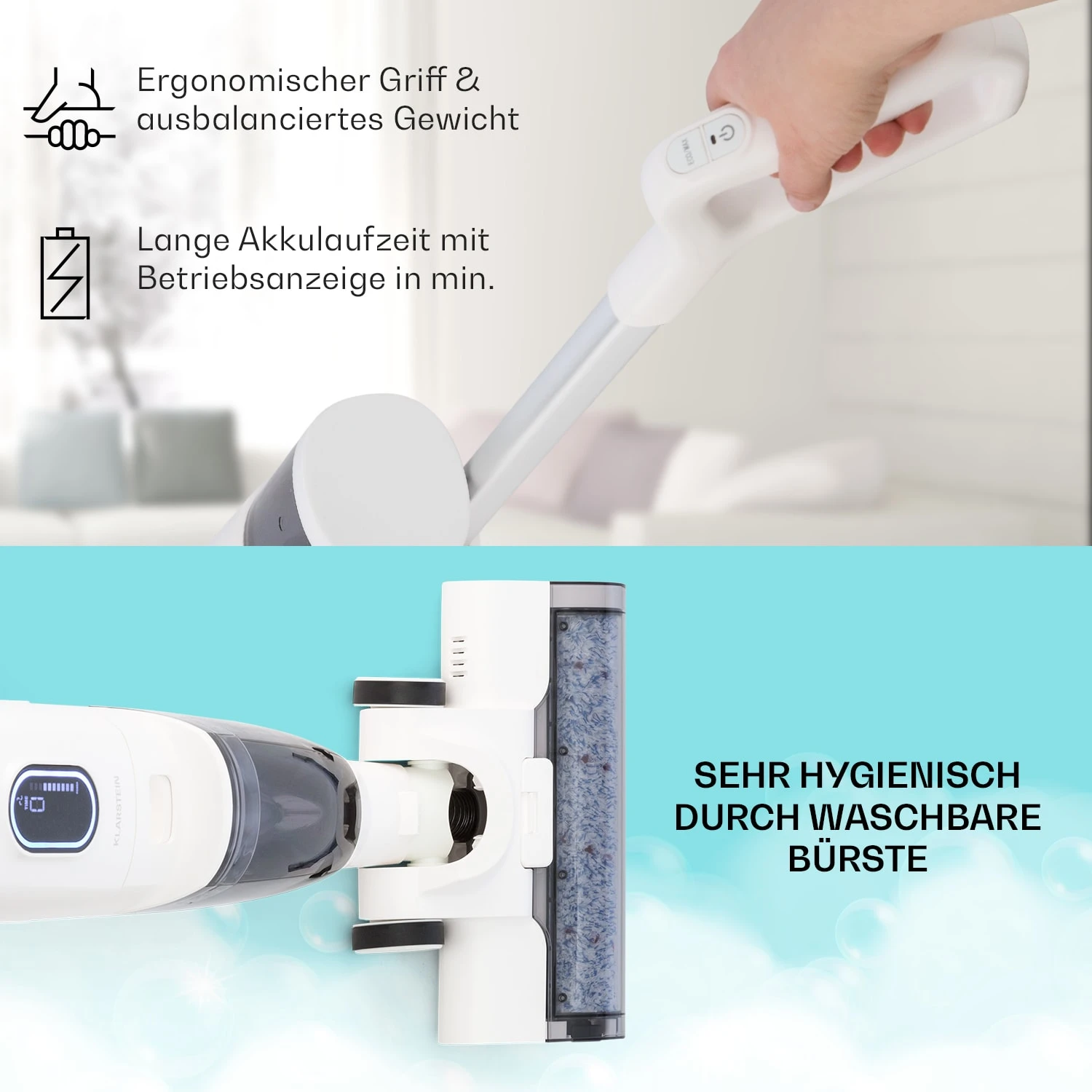 Caswell Nass-/Trockensauger Kabellos Akkubetrieben LED-Display – Bild 6