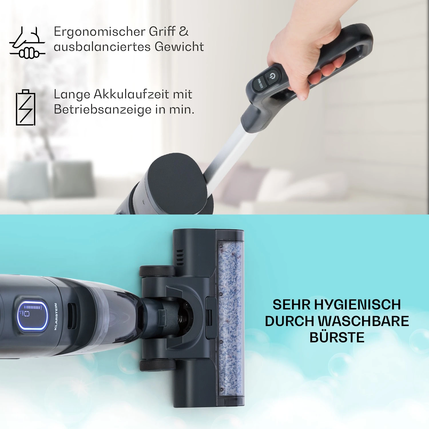 Caswell Plus Nass-/Trockensauger Kabellos Akkubetrieben LED-Display – Bild 6