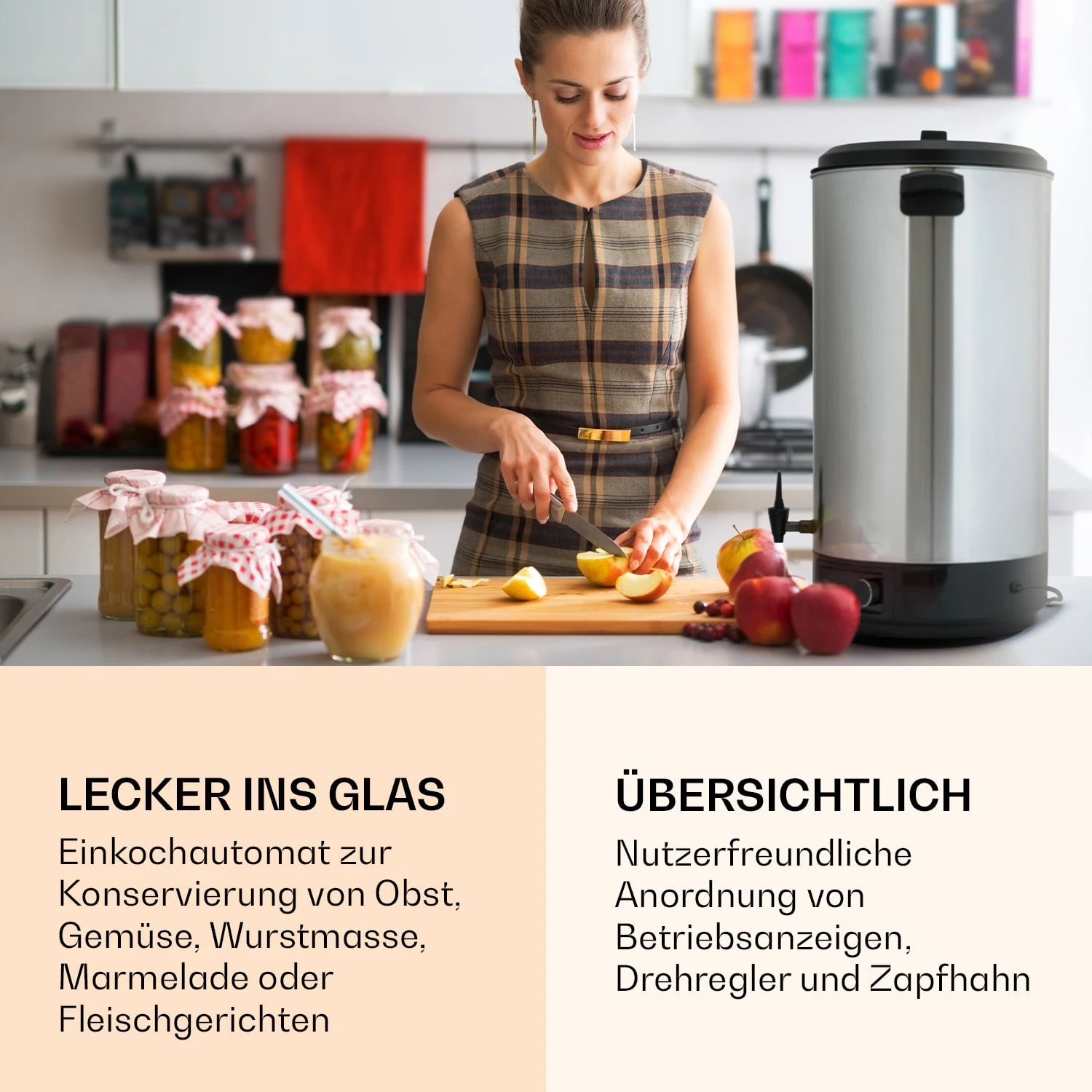 Abbey 60 Einkochautomat Getränkespender 60L 100°C 180min Edelstahl – Bild 2