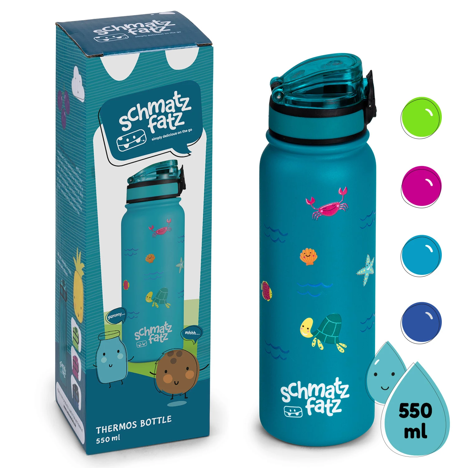 Wakaba Thermosflasche 550 Ml Edelstahl Tritan BPA-frei