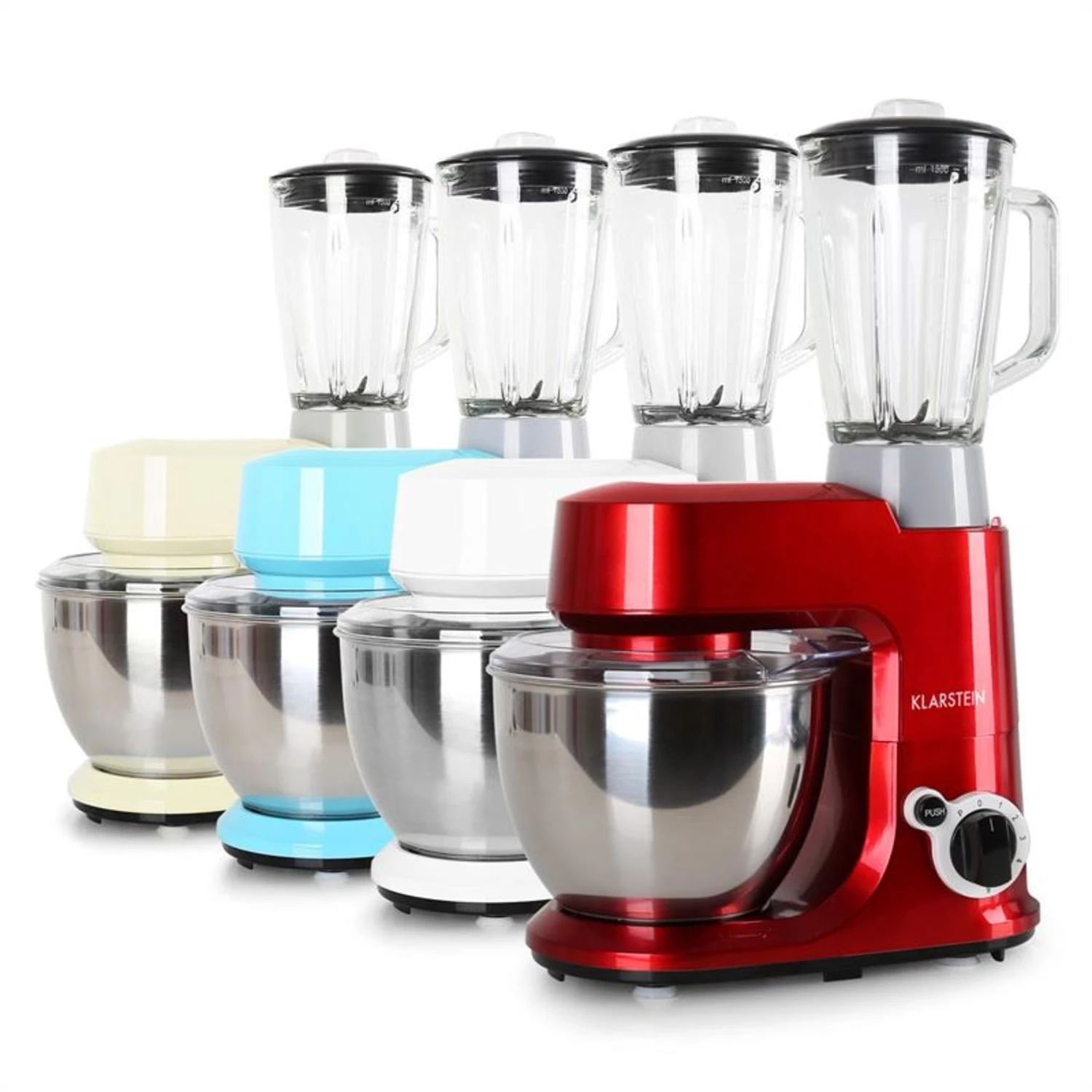 Carina Rossa Set 800W Küchenmaschine Plus 1,5L Blender Krug – Bild 2