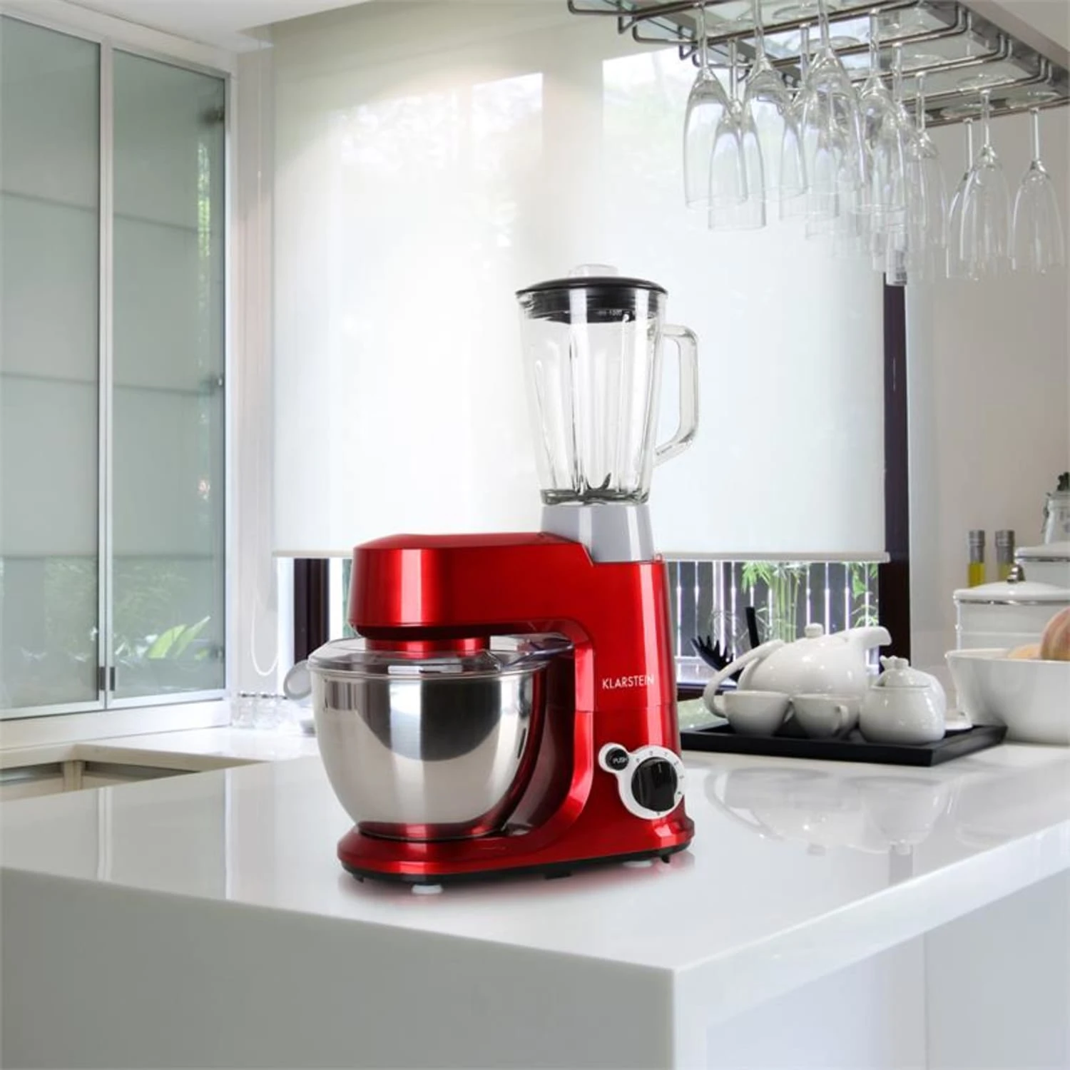 Carina Rossa Set 800W Küchenmaschine Plus 1,5L Blender Krug – Bild 7