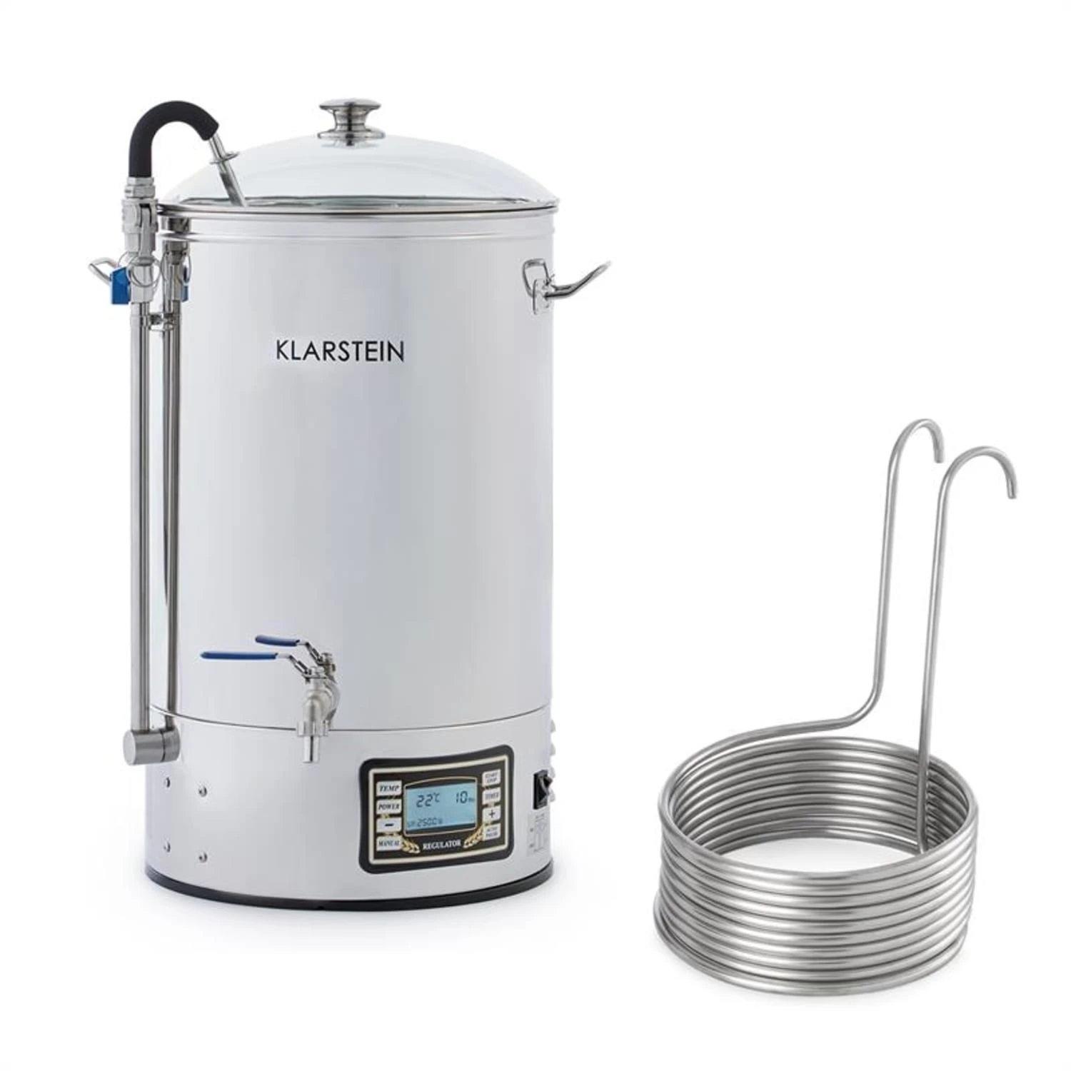 Mundschenk + Eintauchkühler Bierbrauanlage 2500W 30l 304 Edelstahl
