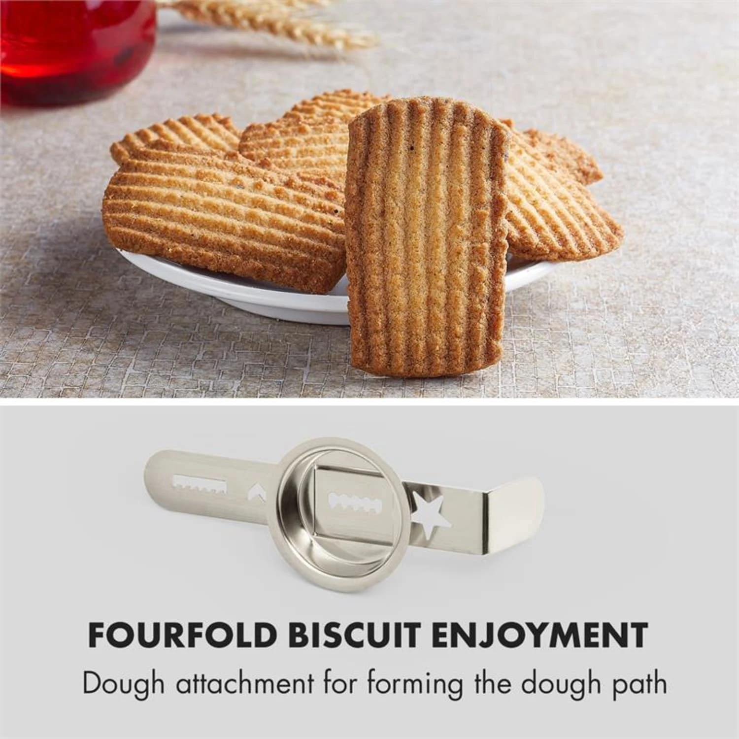 Curve Plus Küchenmaschinen-Set | 5l | 4-in-1 Fleischwolf | Silber – Bild 4